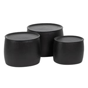 Nuevo modelo, juego de mesa de centro de hierro moderno, textura martillada, parte superior redonda, mesa central de baja altura para sala de estar, muebles de dormitorio - Product Image 1