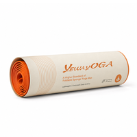 Tapis de yoga YEWAYOGA en éponge haute densité, 10 mm d'épaisseur, structure double couche, antidérapant, surface facile à nettoyer, fabricant de tapis de yoga en gros