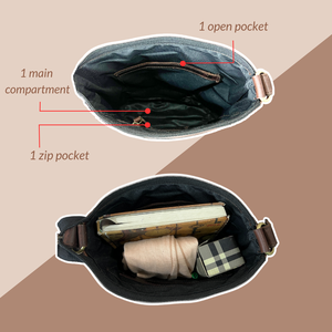 Womens Vintage Genuine Leather <b>Crossbody</b> Hobo Bag Small Lightweight Durable <b>Purse</b> with Zipper - Product Image 3