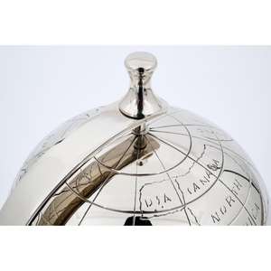 Silver <b>Globe</b> Models Gifts Set Rotatable Metal Desktop <b>Globe</b> With Stand Table Decorative Items Office Supplies Gift Accessories - Product Image 3