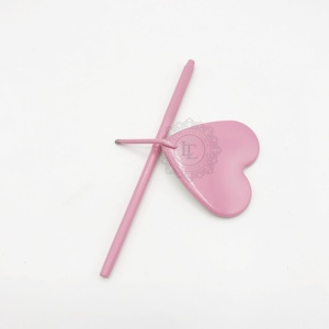 Best Price Offer Premium Quality Pink Powder Coating Stainless Steel Heart Makeup <b>Mirror</b> Private Label Eyelash Extension <b>Mirror</b> - Product Image 6