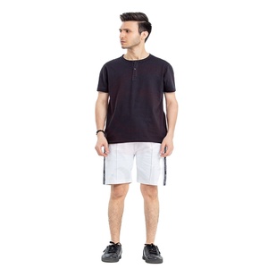 Men's New Fashionable Summer Casual Twin <b>Set</b> Quick Dry Short Sleeve Gradient Button Lapel Turn T-Shirt & Shorts Two Pieces <b>Set</b> - Product Image 1