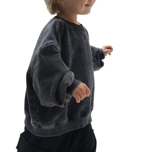 Crianças vintage <span class=keywords><strong>Acid</strong></span> Wash Oversize Baggy Crew Neck Jumpers Loose Fit Meninos Criança Camisolas - Product Image 1