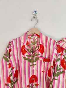 Ensemble de pyjama d'été pour femmes en coton 100% à imprimé animal, col en V, manches longues, doux, respirant, confortable, deux pièces, léger, décontracté, élégant - Product Image 2