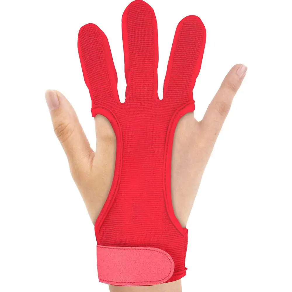 Leather Three Finger Protector For Youth Adult Beginner Archery Gloves Hot Selling Hand Made Leather Archery Gloves