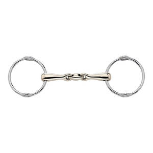 OEM KK ultra Gag bit sensogan 16mm | ดอกฝึกม้าแบบข้อต่อคู่ทำจากสเตนเลสสตีลสำหรับขี่ม้าอังกฤษ & กระโดด - Product Image 1