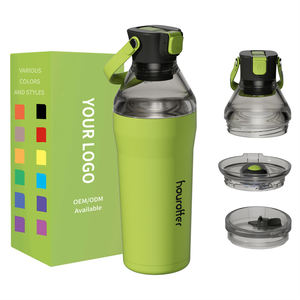 Botella <span class=keywords><strong>de</strong></span> Agua Deportiva Portátil HOUROFFER, Termo <span class=keywords><strong>de</strong></span> Acero Inoxidable Aislado con Asa, Tapa con Botón <span class=keywords><strong>de</strong></span> Presión, para Gimnasio y Actividades al Aire Libre - Product Image 1