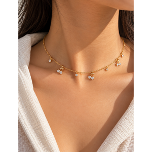 Collar de moda con colgante solitario disperso y diseño en capas - Product Image 2