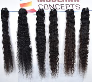 Extensiones de cabello humano indio de templo alineado con cutícula virgen Natural sin procesar 100%, Onda de cuerpo rizado, onda profunda suelta recta - Product Image 5