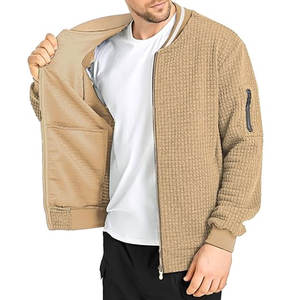 แจ็กเก็ตบอมเบอร์ผ้ายีนส์วินเทจสำหรับผู้ชายเสื้อโค้ทอบอมเบอร์ผ้าย้นส์ให้ความอบอุ่นมีซิปด้านหน้าและย้อมหนาสำหรับฤดูใบไม้ร่วงและฤดูหนาว - Product Image 2