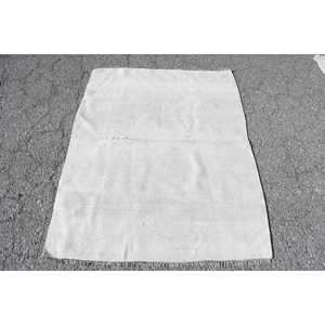 Tapis turc vintage 3,7x5,1 pieds, tapis patchwork blanc - Product Image 1
