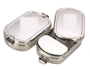 Stainless Steel <b>Lunch</b> <b>box</b> multipurpose <b>school</b> office and many use on-the go eating food container double walled - Product Image 2