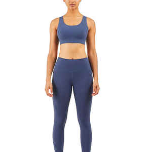 Conjunto de yoga para chicas con logotipo personalizado al por mayor, mallas de entrenamiento para correr de manga larga para mujeres, equipo deportivo de calidad superior para mujeres - Product Image 2