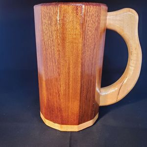 <b>MUG</b> Sale Gift Beer and Wine Wood <b>Mug</b> with <b>extra</b> <b>Large</b> Capacity Bamboo Ceramic Cup with Wooden Handle Coffee <b>Mug</b> for Christmas - Product Image 5