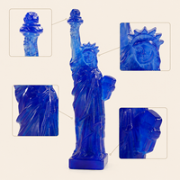 Statue de la Liberté en Pierre Naturelle, Sculpture, Décoration Symbole, Cadeau Symbolique en Plusieurs Matériaux