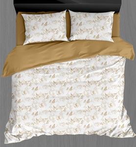 Drap de lit plat en microfibre résistant à la décoloration 400TC imprimé blanc neige ensemble de 3 pièces comprend 2 taies d'oreiller literie élégante et durable hôtel - Product Image 5