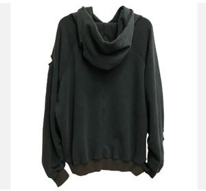 Premium 100% Cotton French Terry Distressed Mens Streetwear Winter Full Pullover <b>Hoodie</b> with Digital Printing and for - Product Image 4