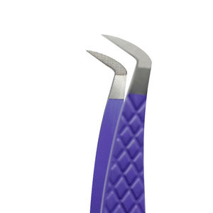 Juego de pinzas de extensión de pestañas antiestáticas de acero profesional para pestañas postizas 3D/6D pestañas de visón hacer abanicos-Color personalizado - Product Image 2