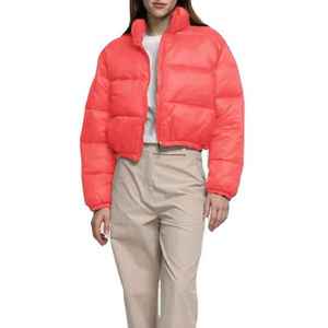 Custom High Quality Women Casual Ladies Short Outwear Clothes Winter With Hood Crop Puffer Jacket for Women - Product Image 3