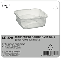 Bac en plastique PP transparent rectangulaire 7L, facile à nettoyer, multi-usages, moderne, pour le rangement et le lavage des fruits et légumes dans la cuisine