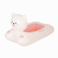 WINIZ Piscine gonflable moderne d'été pour animaux de compagnie (WZ-BP) – Plateforme flottante durable pour chiens en PVC 0,30 mm à flottabilité stable 730x940mm