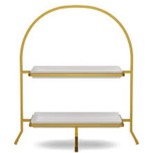 Nuevo Diseño 2022, Soportes para Pastel de Mármol de 2 Niveles, Soporte Metálico para Cupcakes para Bodas y Fiestas, VISHAL HANDICRAFT, Tamaño Personalizado - Product Image 5