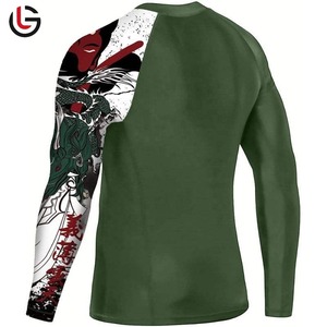 Vente En Gros De Compression MMA Rash Guard À Manches Longues Logo Personnalisé Rash Guard Sublimé Hommes Rash Guard - Product Image 5