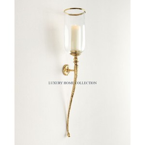 Juego de 2 bollos de pared de Metal de estilo Vintage de último diseño, Color dorado, pulido brillante, aspecto admirable, decoración de entrada para el hogar y la Villa - Product Image 4