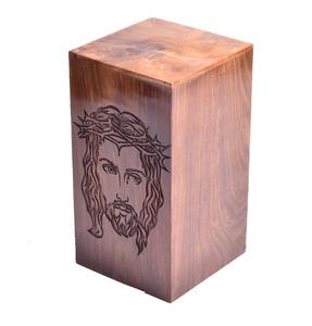Rosewood Urn for Human Sad Jesus Personalized Cremation for Handcrafted <b>Large</b> <b>Box</b> plain funeral human urns - Product Image 4
