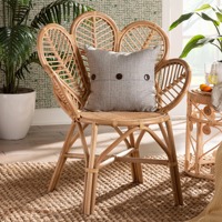 Fauteuil large en rotin Décoration de la maison Matériaux naturels Chaise de salle à manger écologique Fabriqué au Vietnam Vente en gros durable