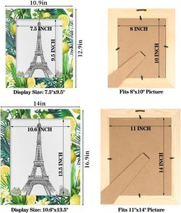 ropical Leave Flower Lemon <b>8x10</b> Picture <b>Frame</b> for Home Bedroom Living Room Tropical Wooden <b>Photo</b> <b>Frame</b> for Display Desktop - Product Image 2