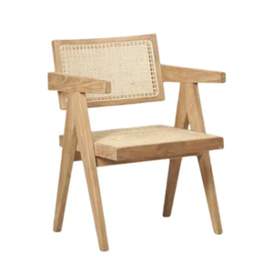 Chaise de salon avec dossier en rotin et siège en osier mobilier de maison produit le plus vendu prix de gros fait à la main d'Indonésie - Product Image 1