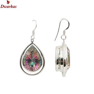 ต่างหูแบบห้อยหรูหราทันสมัยของผู้หญิงสุดหรูต่างหู925เงินสเตอร์ลิงต่างหูหินโทแพซของขวัญครบรอบงานปาร์ตี้ - Product Image 5