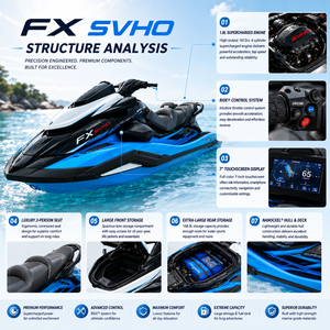 <span class=keywords><strong>Jet</strong></span> <span class=keywords><strong>ski</strong></span> haute performance FX SVHO suralimenté, PWC de luxe 3 places pour loisirs, tourisme et sports nautiques - Product Image 4