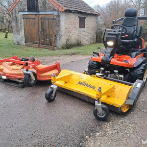 Cortacésped frontal Kubota F3890 con triturador Muthing + Cortador Wiedenmann F3680 F391 - Product Image 6