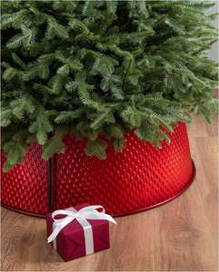 Elegante collar de árbol metálico rojo, la mejor decoración inspirada en lo elegante para el hogar, Año Nuevo, fiesta de Navidad, soporte para árbol de Navidad - Product Image 2