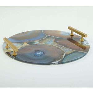 Plateau de service époxy en résine tout à fait à la main Essentiels de cuisine uniques pour la maison Restaurant Hôtel Décoratif Service Tra - Product Image 1