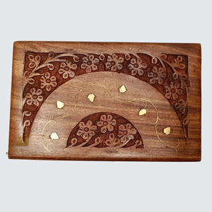 Caja de Joyería Rectangular de Madera Hecha a Mano, Duradera, Color Marrón, con Forro de Terciopelo, Cierre de Hebilla, Logotipo Personalizado Grabado, Exportación al por Mayor - Product Image 2