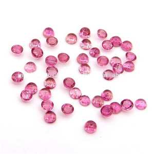 Piedra preciosa de corte de cabujón de turmalina Rosa natural con efecto de estrella óptica para la fabricación de joyas finas - Product Image 1