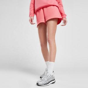 Women's <b>Casual</b> Summer Sweatshirt <b>Shorts</b> 2-Piece Set Long Sleeve Solid Color Knit Pullover with Drawstring Breathable Outfits - Product Image 4