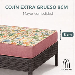 Garden Chair <b>Cushions</b> 120x55x8cm Comfortable Outdoor Pillows & <b>Cushions</b> Lightly Water Repellent Fastening Straps Foam Filling - Product Image 3