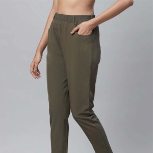 Pantalon de jogging léger et respirant pour femme, taille élastique, séchage rapide, pantalon formel, bas de survêtement extensible pour l'été, 100% - Product Image 3