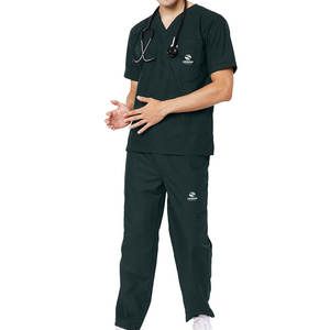 Uniforme médical à manches courtes, col en V, uniforme d'infirmière de médecin, ensembles d'uniformes à manches courtes, uniforme médical solide et décontracté - Product Image 5