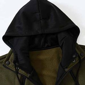 Sudadera con capucha de algodón para hombre, prenda deportiva masculina de alta calidad con logotipo personalizado bordado y cremallera lateral - Product Image 6