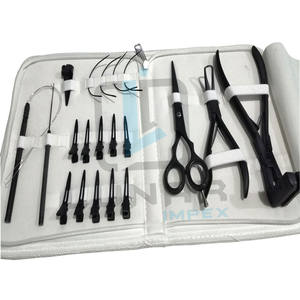 LUNAR New Pro Tape Press Plier Kit de herramientas para extensiones de cabello en negro mate Acero inoxidable Nylon Etiquetado de marca personalizado disponible - Product Image 1