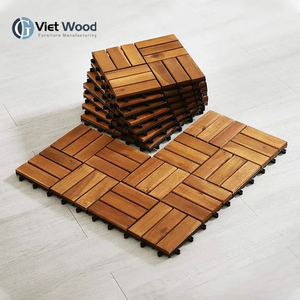 Baldosas de Madera de Acacia Encajables, Impermeables, para Pisos de Patio Exterior - Product Image 6