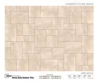 Dalles de pavage extérieur en porcelaine 60x90cm, 20mm d'épaisseur, aspect pierre martelée beige, carreaux de sol céramiques robustes R11, finition mate antidérapante pour jardin