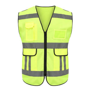 Gilet de sécurité réfléchissant imperméable de classe 1 ANSI de haute qualité personnalisé pour hommes - Matériel robuste pour la sécurité routière et l'industrie - Product Image 4