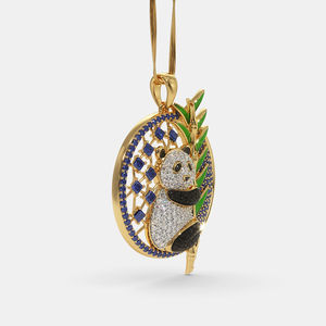 จี้คุณภาพดีได้รับการรับรองจากโรงงาน vidhi สำหรับทั้งชายและหญิงทำจากเงิน925ทำจากฮิปฮอปแพนด้าเพชรโมอิส - Product Image 2