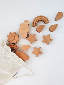 Bloques de Arcoíris Apilables de Madera, Juguete de Madera para Juego Creativo, Imaginativo y Sensorial para Niños - Product Image 6